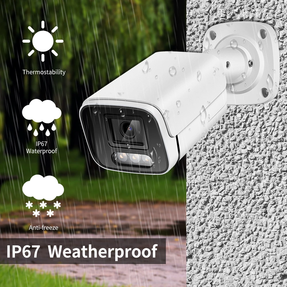 Новая 4K Ультра HD 8MP IP камера видеонаблюдения Аудио POE H.265 Onvif 4MP инфракрасная уличое