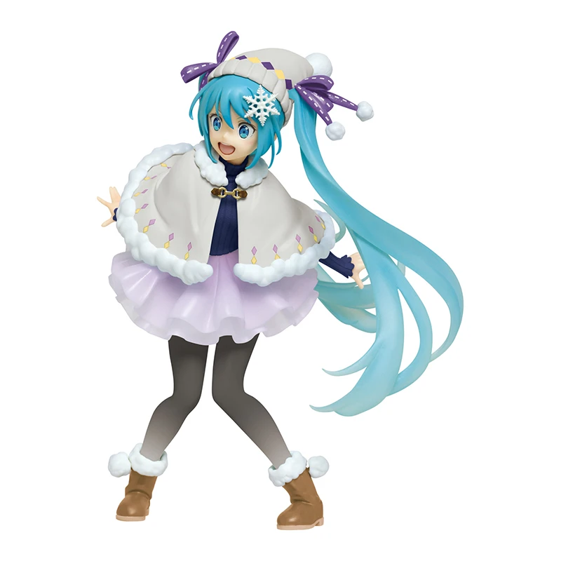 

20 Cm Hatsune Anime Model Miku Winter Clothing Heterochromatic Version Pvc Action Figure Decoration Toy Gifts for Children Girls
