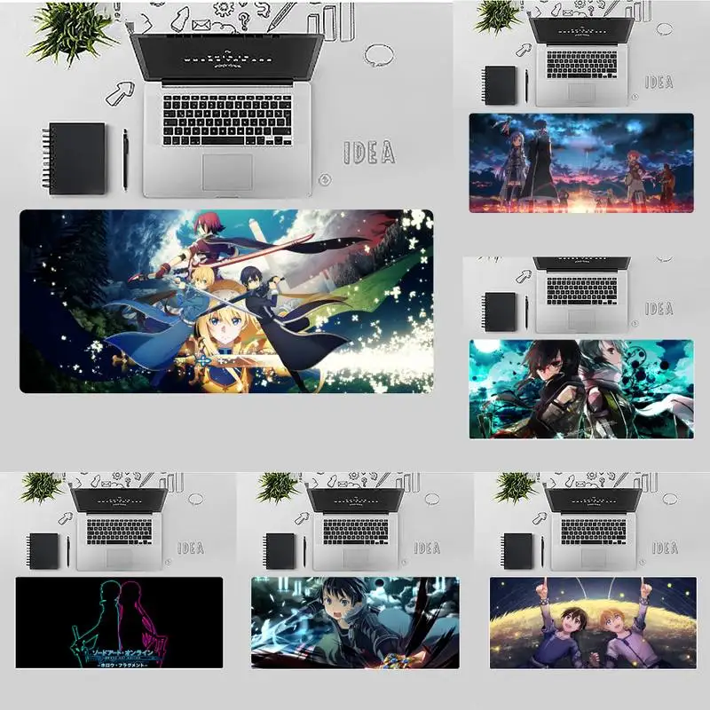 

Sword Art Online SAO gamer gamer play mats Mousepad Desk Table Game Office gamer Large Mouse pad Mats Non-slip Laptop Cushion