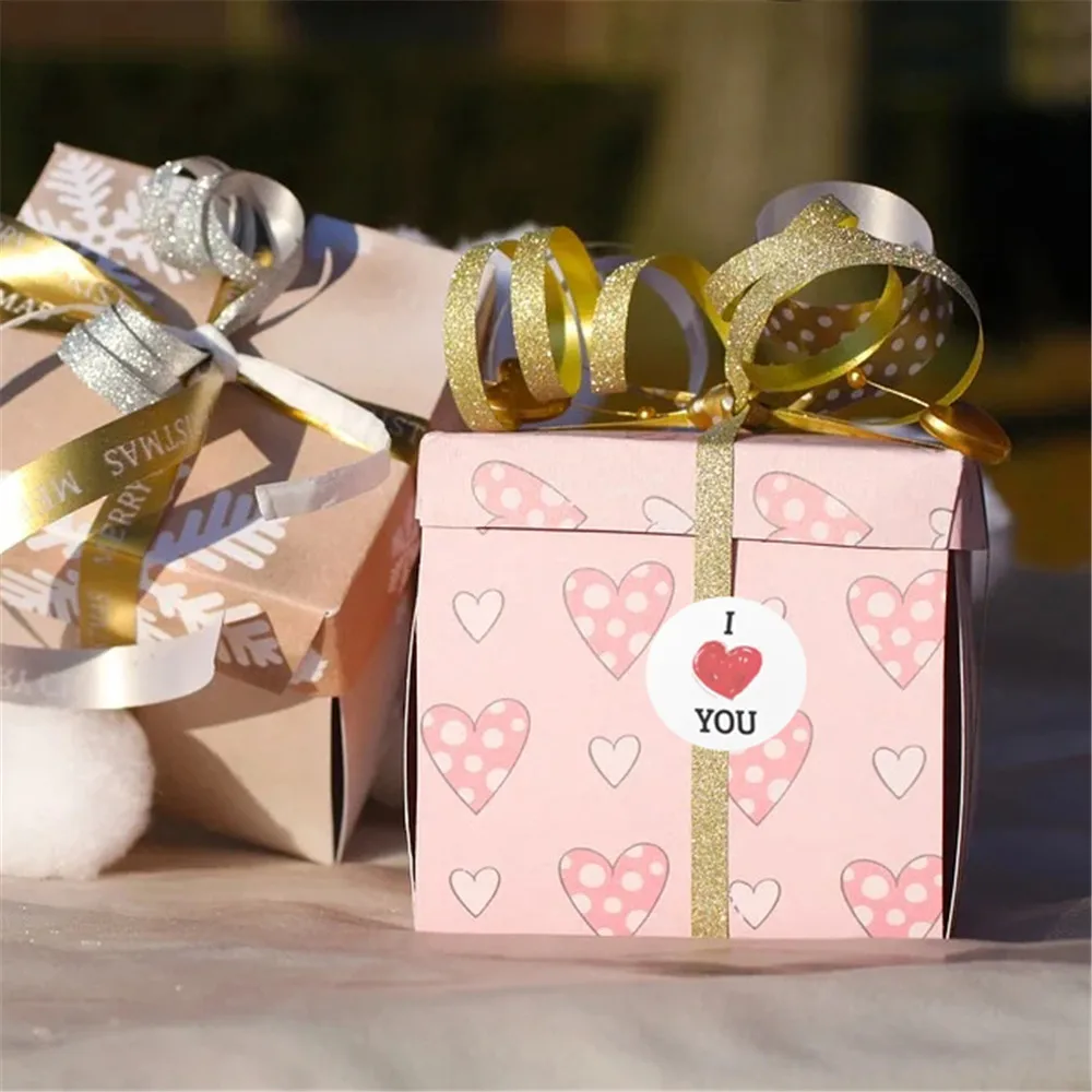 

500pcs/roll Heart Red Stickers Seal Labels Stickers Scrapbooking For Package Wedding Decoration Stationery Sticker