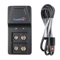 trustfire 9vbc01 intelligent 9v nimh battery charger 2 slots with micro usb port for 9v lithium ni mh batteries