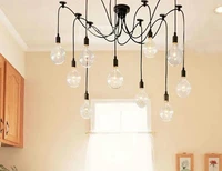 edison retro spider chandelier lighting ceiling pendant 10 lights 110 220v e27 st64 g95 led crystal living lamps