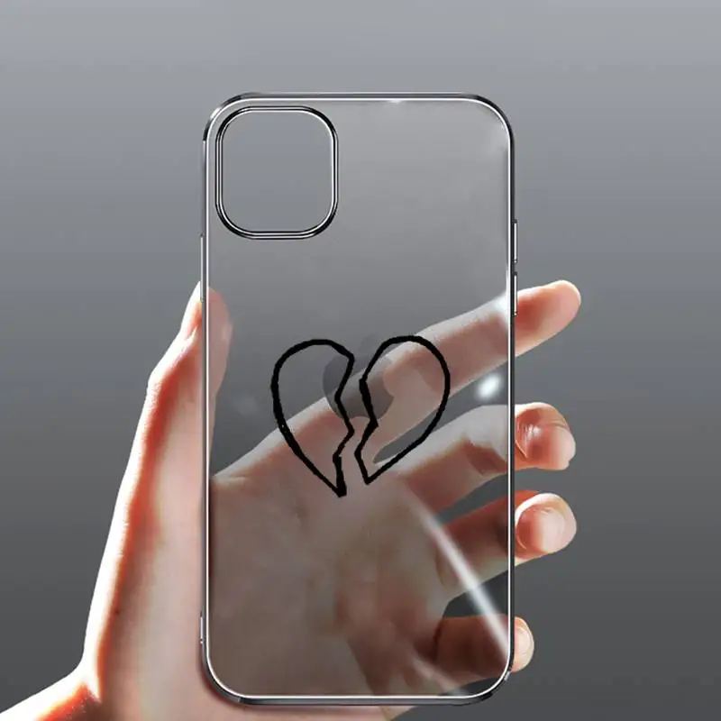 

cute Simple Lines Love Heaesthetic Phone Case Transparent for iPhone case 11 12 mini pro XS MAX 8 7 6 6S Plus X 5S SE 2020 XR