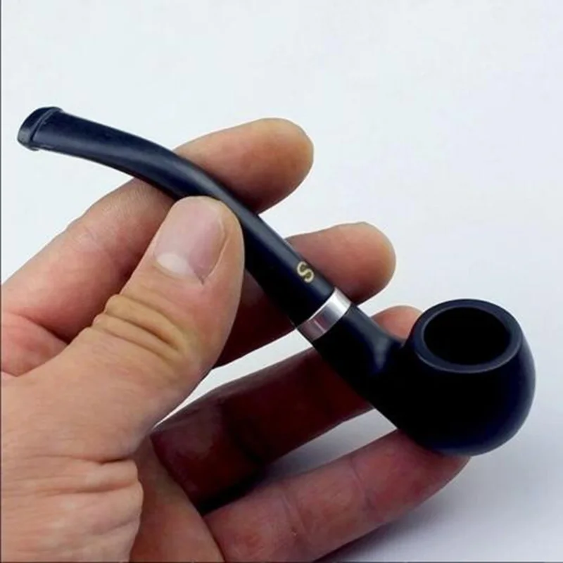Mini Bakelite Cigar Pipes Vintage Durable Cigarette Wooden Tobacco New Black Smoking Pipe Friend Gift Men Necessary Supplies | Дом и сад