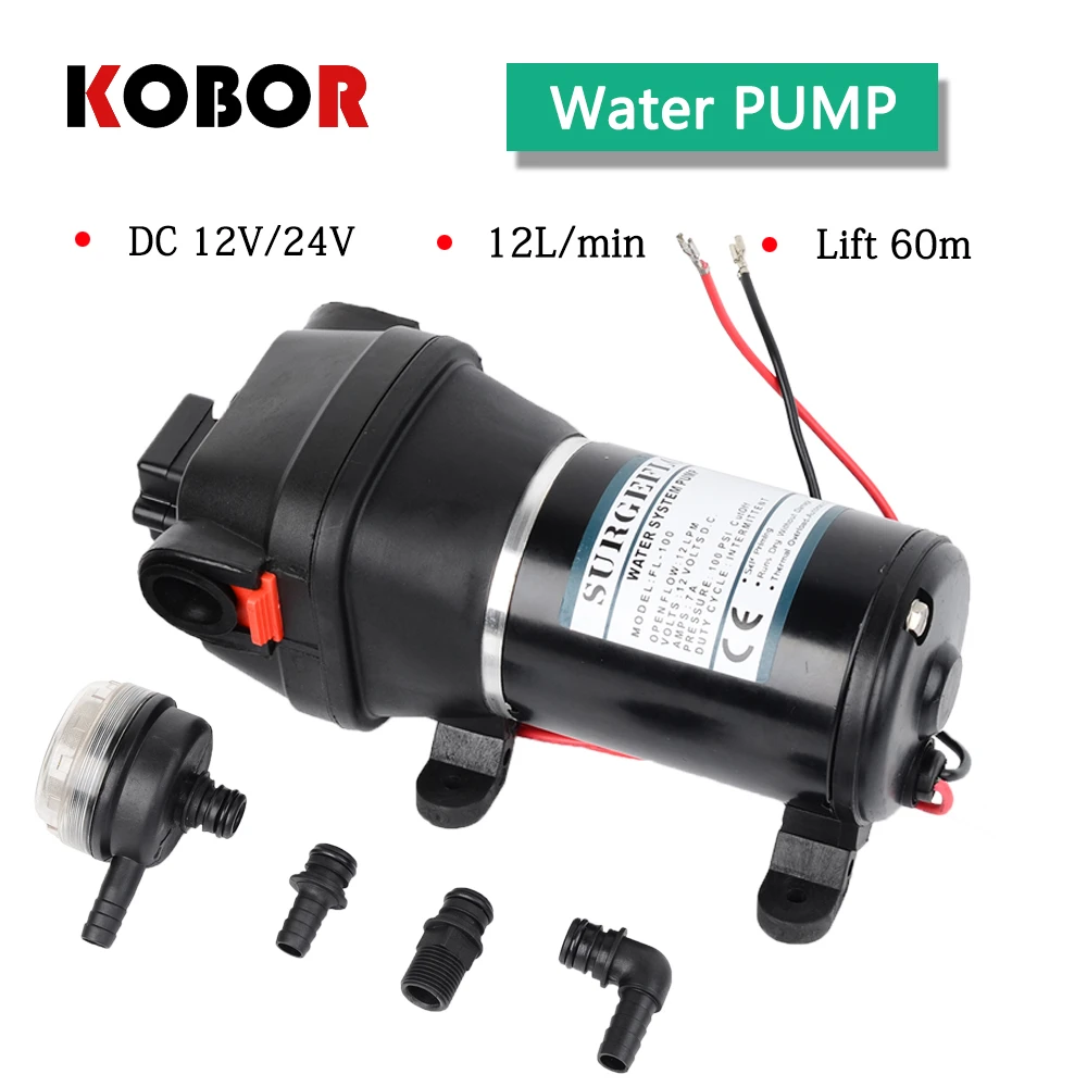Fl 100 12v 24v Dc высокого давления Psi (7.0bar) подъемник 60m электрический мембранный