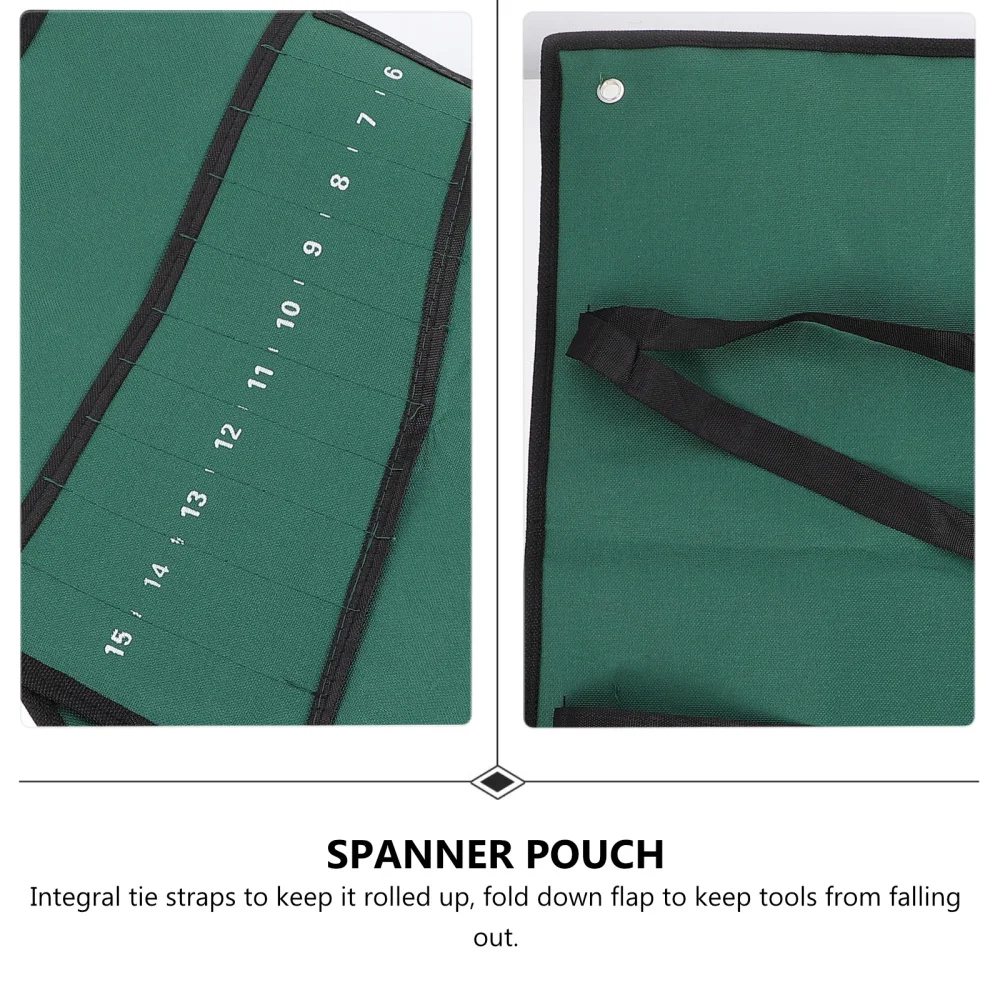 

Multi-functional Repair Kit Strap-on Canvas Tool Bag Thick Wrench Holder Bag