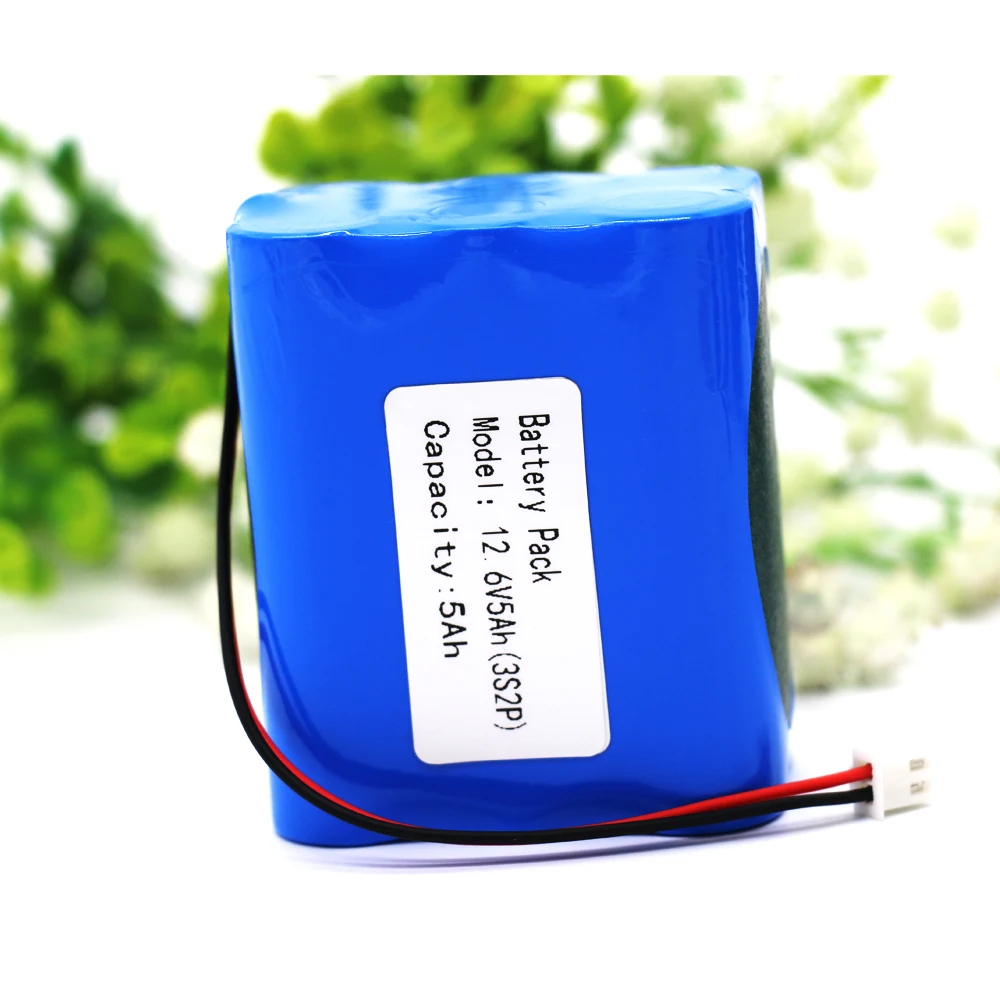 2020 new 12V Battery 3S2P 11.1V /12.6V 5000mAh 18650 Lithium-ion Battery Pack with 5A BMS for LED Lamp Light Backup Powe Etc