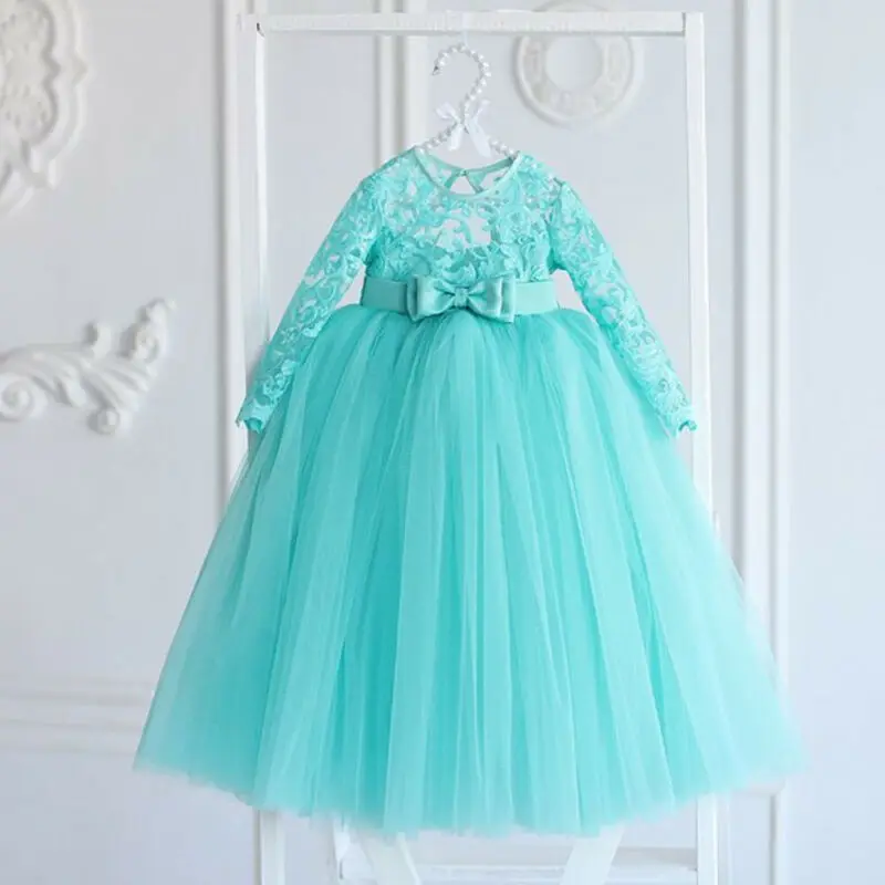 Детское кружевное платье с цветочной вышивкой для девочек От 1 до 6 лет | Детская