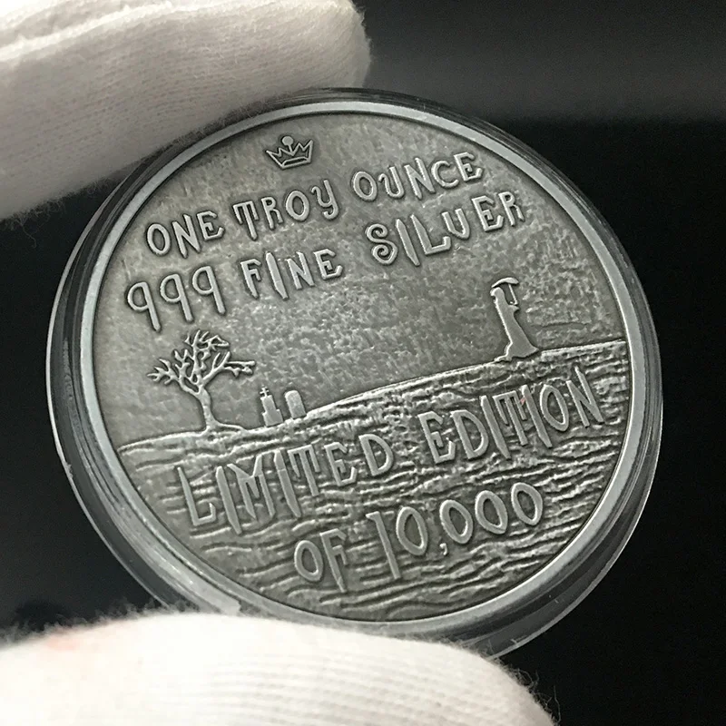 

Newest 1oz Fear Tales Silver Coin 1 Troy 999 Fine Silver Plated Soul Reaper Commemorative Coins Collectibel Gifts