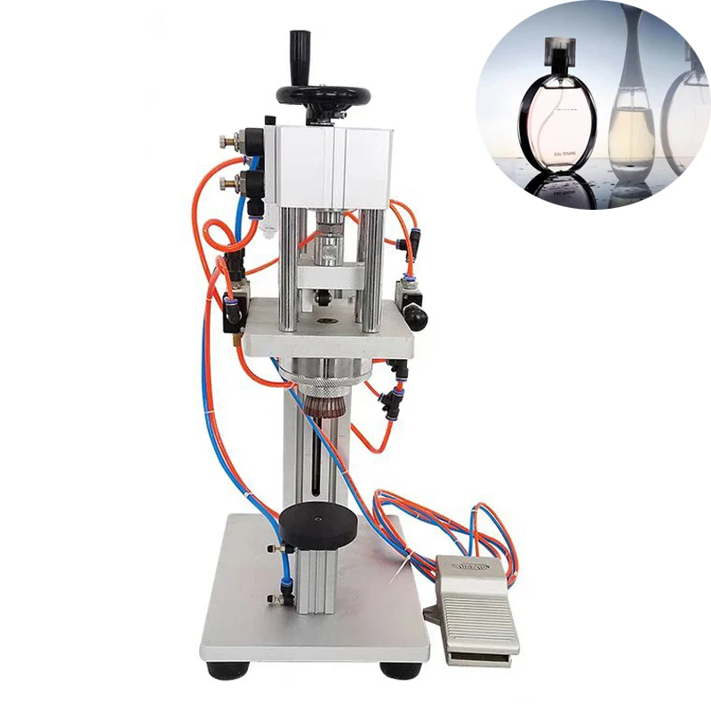 

Настольная машина для укупорки парфюмерных бутылок, пневматическая машина для обжима парфюмерных бутылок, машина для укупорки бутылок с ра...
