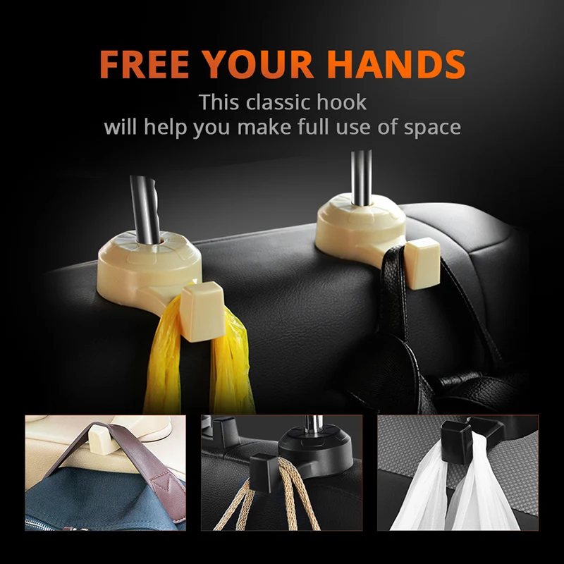 Partol 2 шт. крючки для заднего сиденья автомобиля могут быть скрыты аксессуары