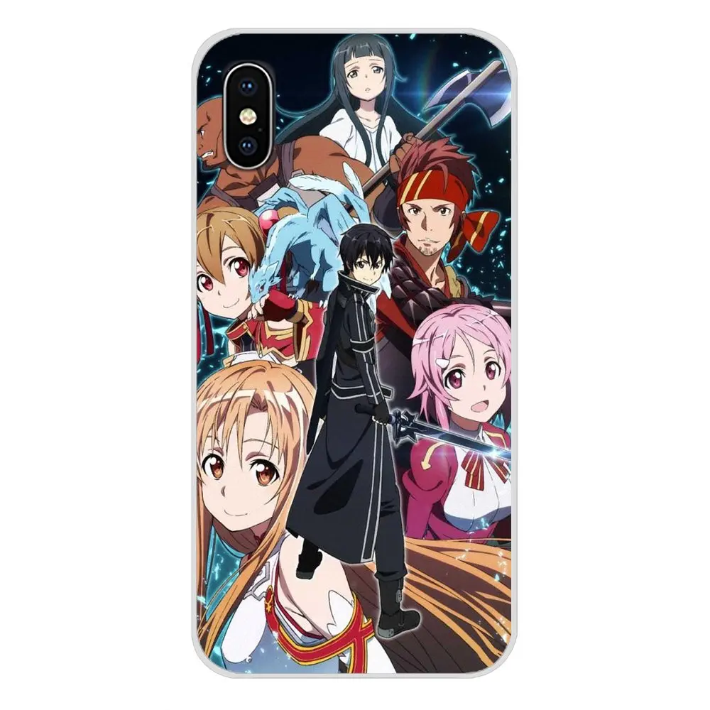 Чехлы для телефона LG G3 G4 Mini G5 G6 G7 Q6 Q7 Q8 Q9 V10 V20 V30 X Power 2 3 K10 K4 K8 2017 Sword Art Online японского аниме.