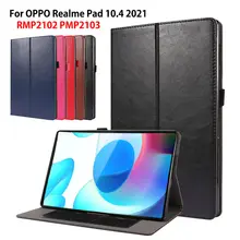 Business Case For OPPO Realme Pad 10.4 2021 RMP2102 RMP2103 Case Cover Funda Tablet PU Leather Wallet Protective Stand Coque