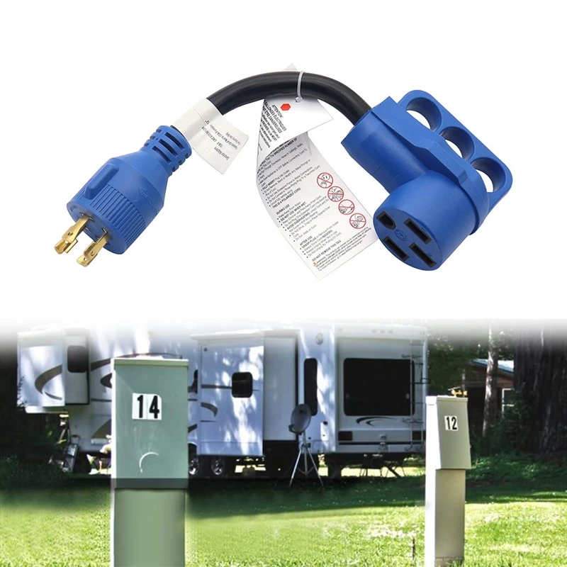 

RV Converter Cable 30 Amp Male To 50 Amp Female Dogbone Adapter Power Plug Cord RV Motorhome Charging Accessories