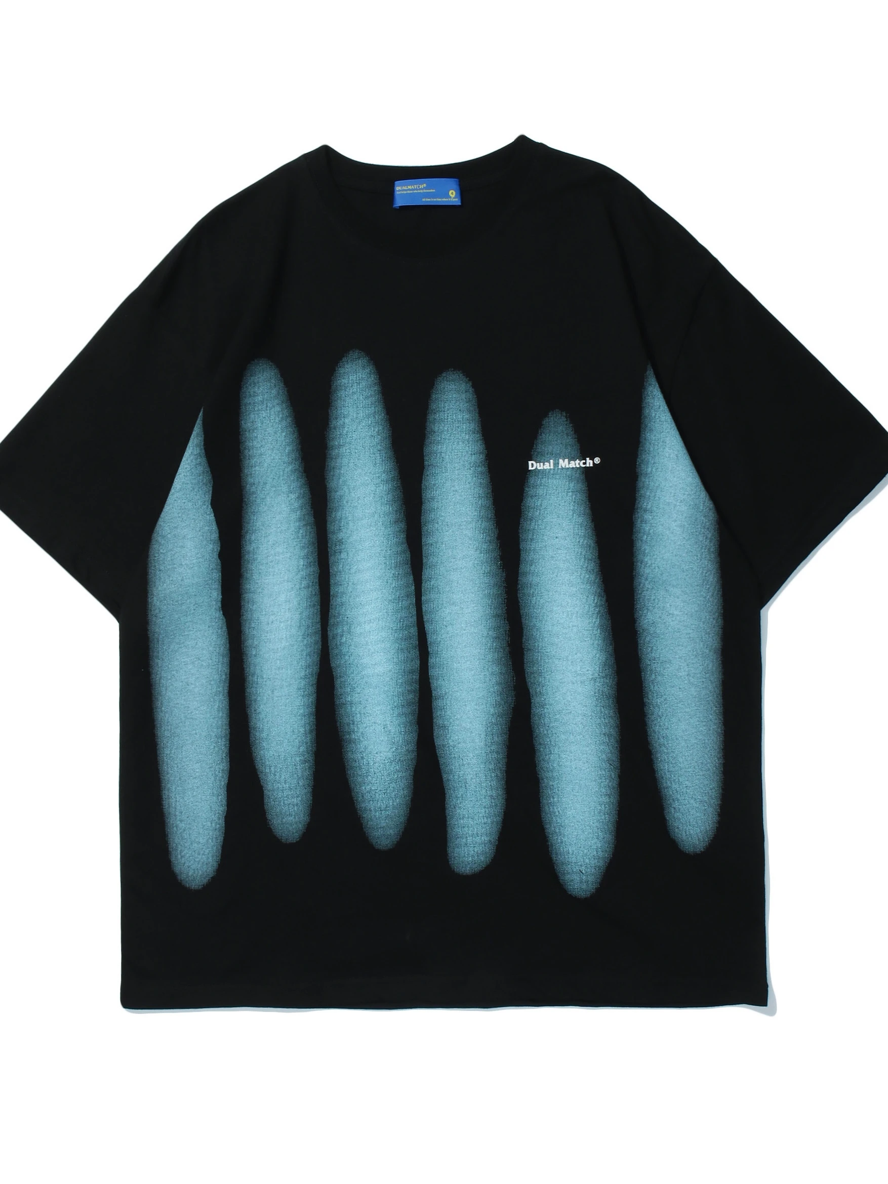 

2021 hip-hop graffiti short-sleeved T-shirt men and women street fashion loose couple half-sleeved round neck top