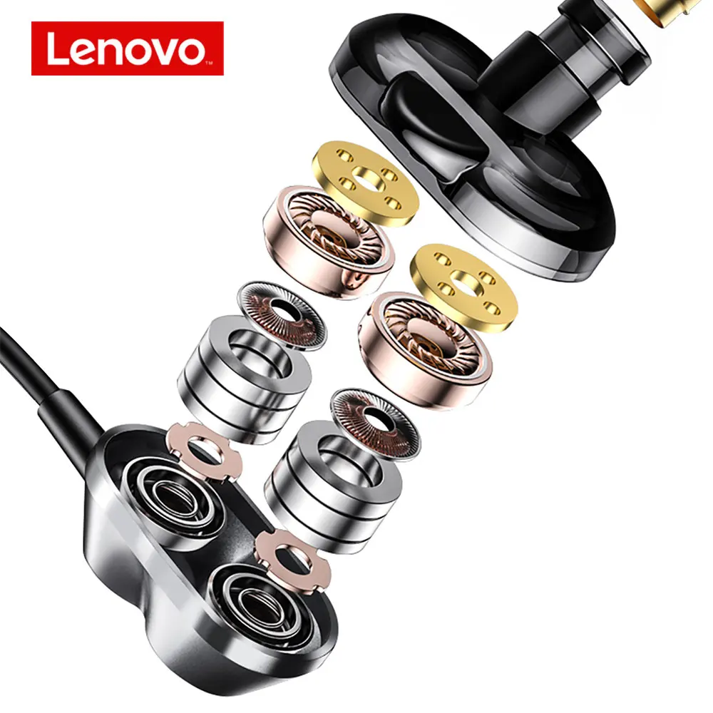 

Original Lenovo HE08 Earphone 4 Speakers Dual Dynamic Wireless IPX5 Bluetooth 5.0 Upgrade HIFI Stereo For Sports Play Gaming