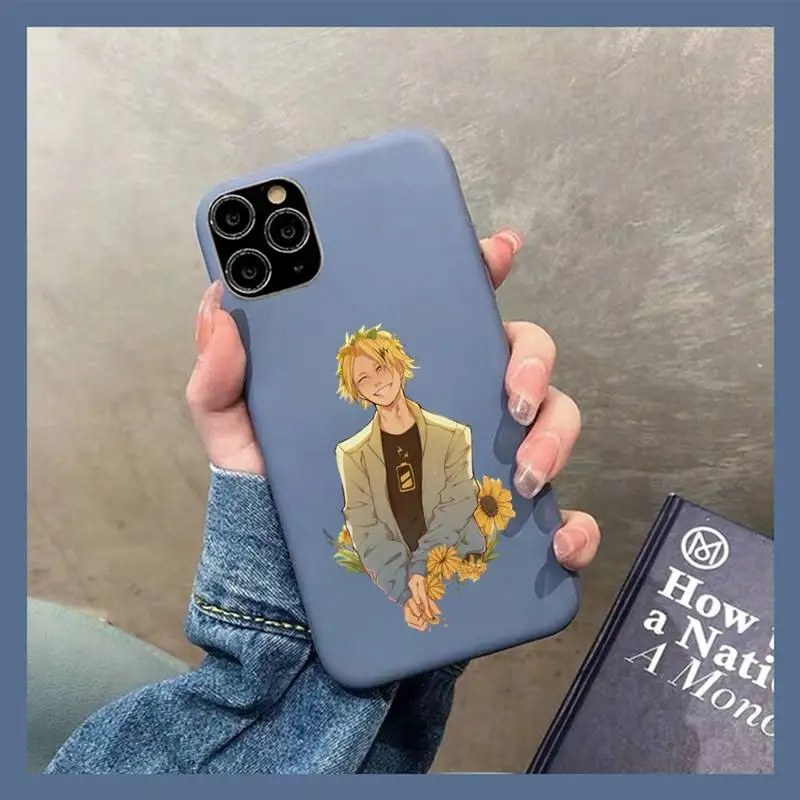 

Yinuoda Kaminari Denki My Hero Academia Phone Case Soft Solid Color for iPhone 11 12 13 mini pro XS MAX 8 7 6 6S Plus X XR