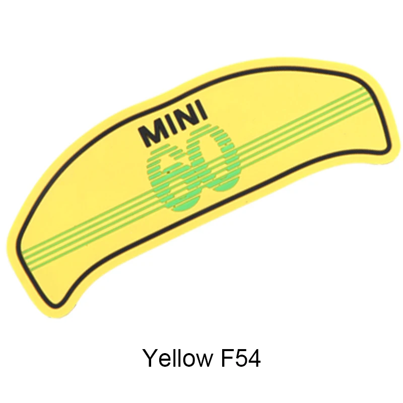 Yellow F54 Автомобильный Стайлинг чашки кофе коврик подставка 60 лет юбилей коврик для Mini Cooper JCW R55 R56 R60 R61 F54 F55 F56 F60 автомобильные аксессуары - Название цвета: Yellow F54