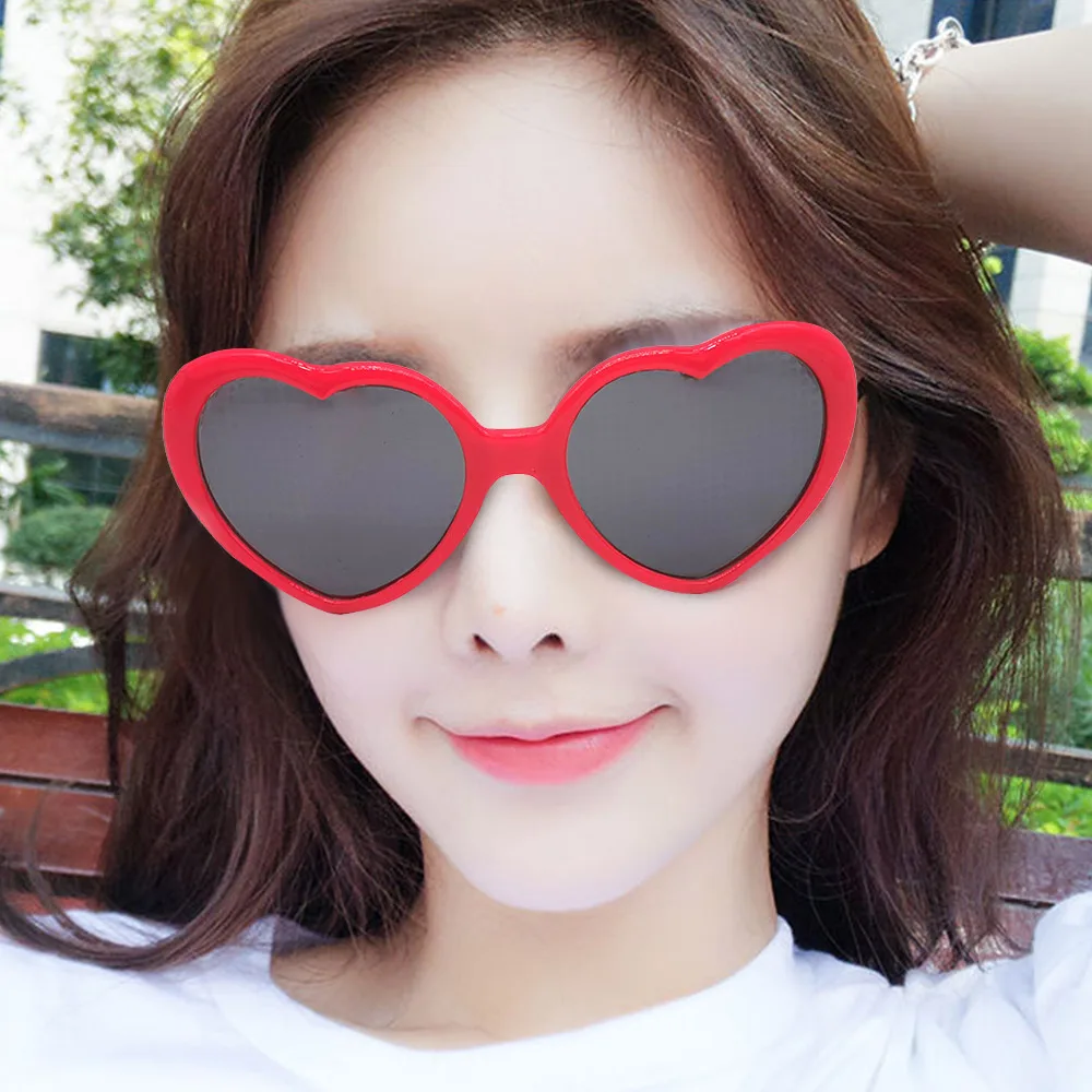 Очки для любви со спецэффектами Персиковое сердце искусственное в форме сердца