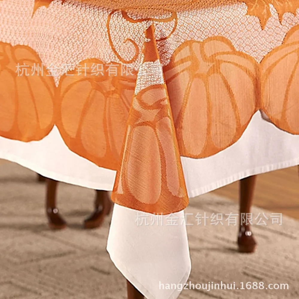 Осенний день благодарения кружевная скатерть Тыква крышка стола сбор урожая