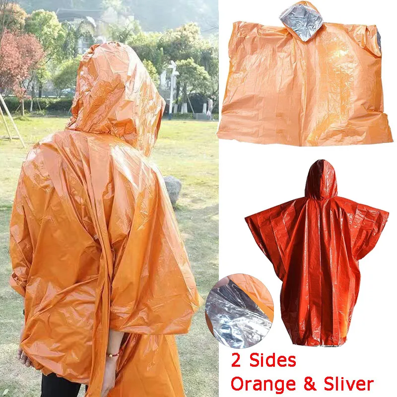 Непромокаемый аварийный дождевик из майлара Теплый Водонепроницаемый плащ для