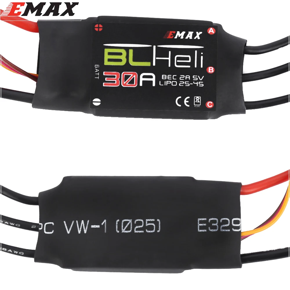 Электрический контроллер скорости EMAX RC ESC BLHELI 20A/30A 2A/5V для квадрокоптера QAV250 250