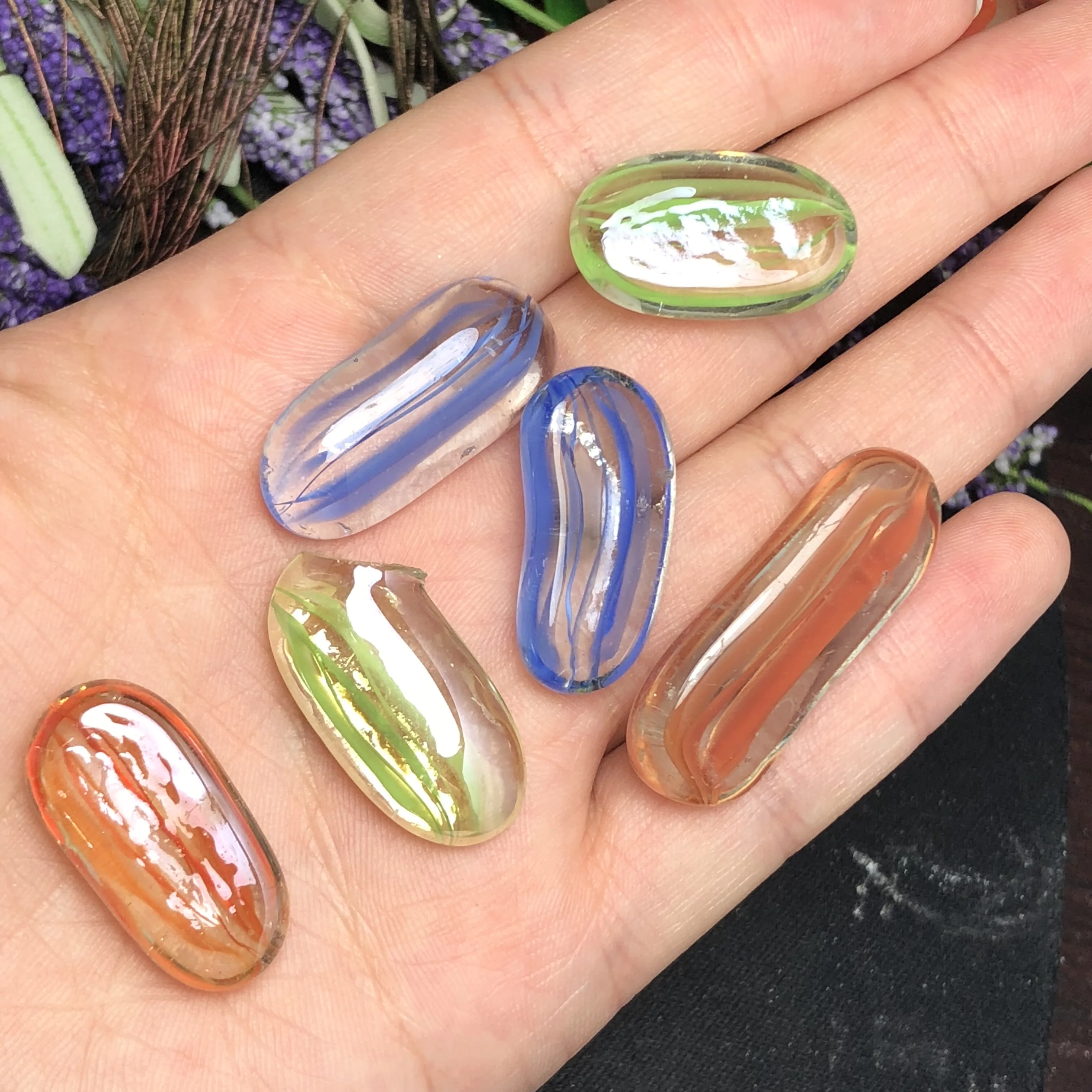 6 шт натуральные обработки стеклянные украшения гравий красивая Настенная