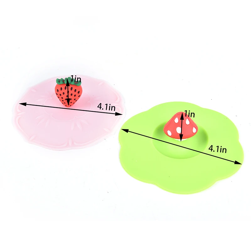 

Silicone Seal Cup Cover Leakproof Lids Heat Resistant Sealed Covers Strawberry Mushroom Anti-dust Bowl Cover Cup Kitchen Tools