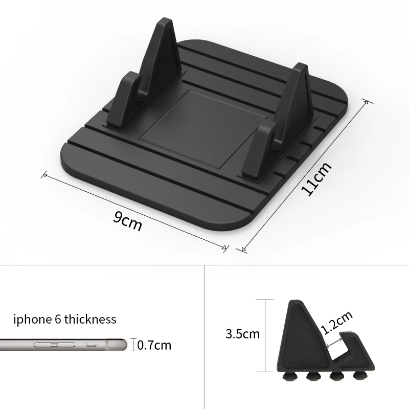 pad phone stand bracket car dashboard non slip rubber mat phone mount holder for huawei iphone samsung xiaomi phone holder free global shipping