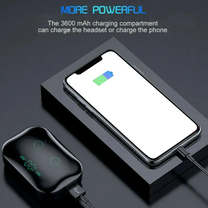 M7 TWS беспроводные наушники Bluetooth V5.0 3600 мАч с power Bank мощный светодиодный дисплей
