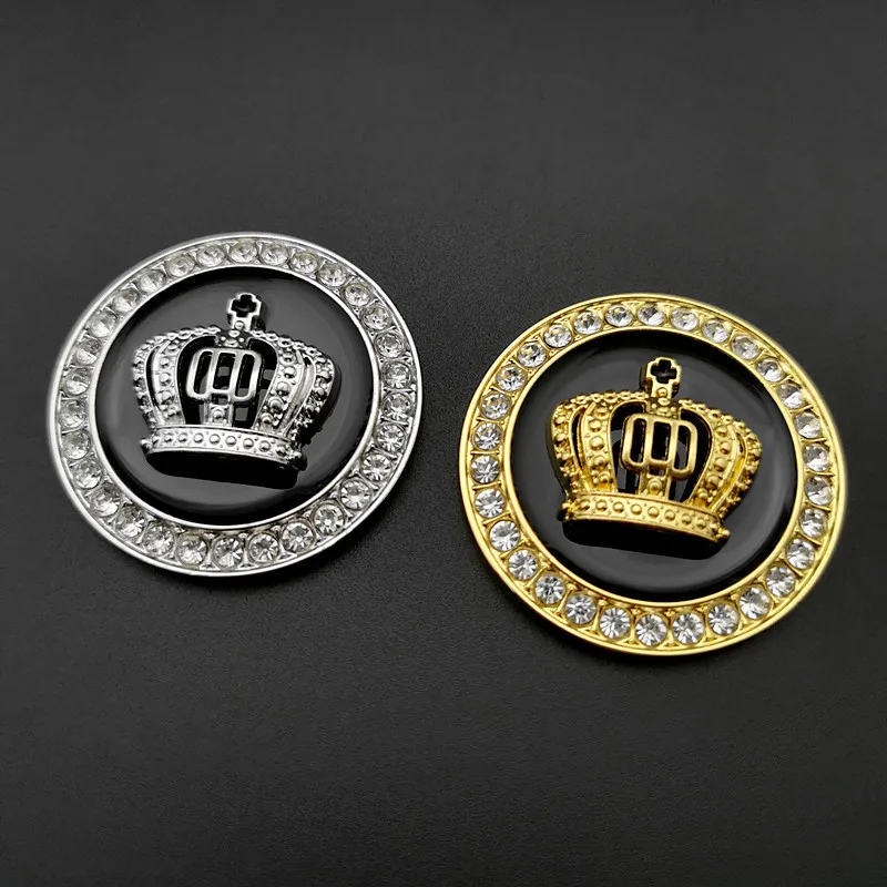 

3D Metal Crown Diamond Car Sticker Auto Emblem Badge Decals for BMW Audi Nissan Kia Ford Toyota VW Honda Mazda Car Accessories