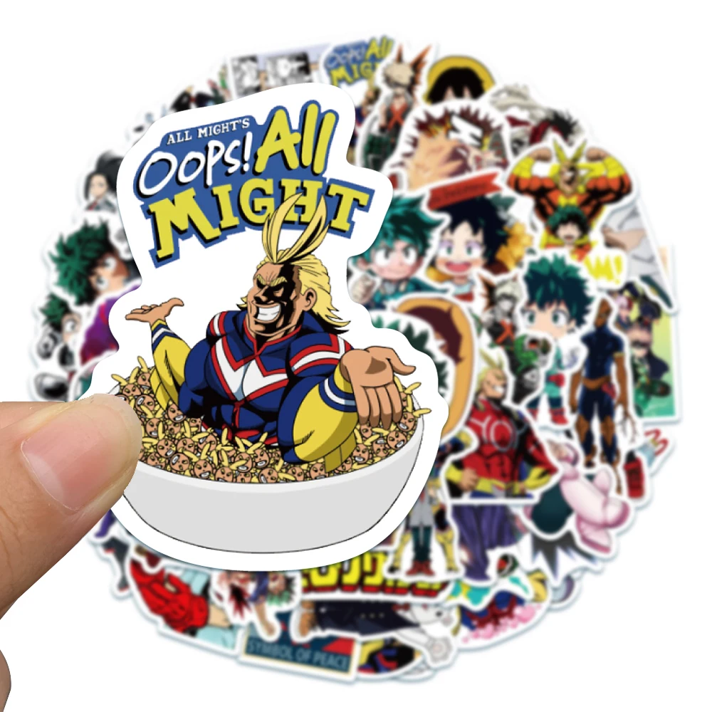 Стикеры японские аниме Моя геройская Академия для ноутбука мотоцикла скейтборда