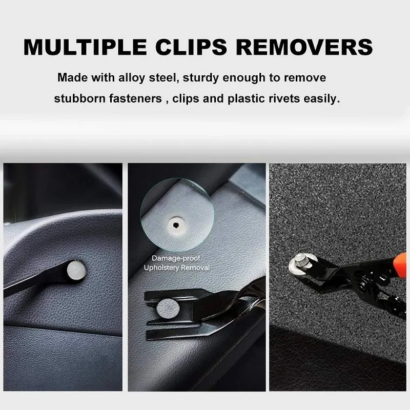 

19Pcs Trim Removal Tool Car Panel Door Audio Trim Removal Tool Kit Auto Clip Pliers Fastener Remover Pry Tool Set with case