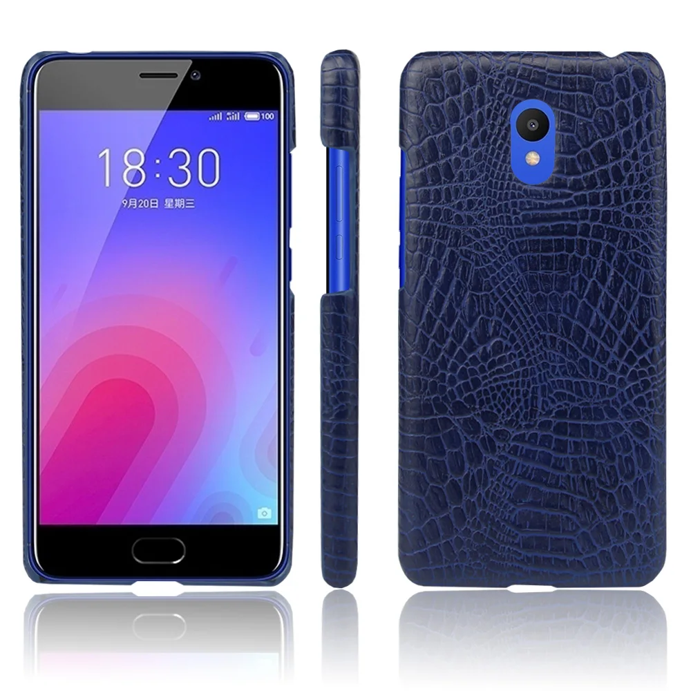 10 шт./лот Аллигатор из крокодиловый кожи чехол для телефона Mei zu Шарм Синий