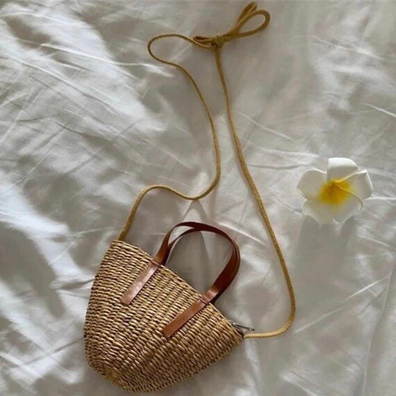 Мини-Сумочка летняя сумочка из соломы ручной работы для девочек сумки через