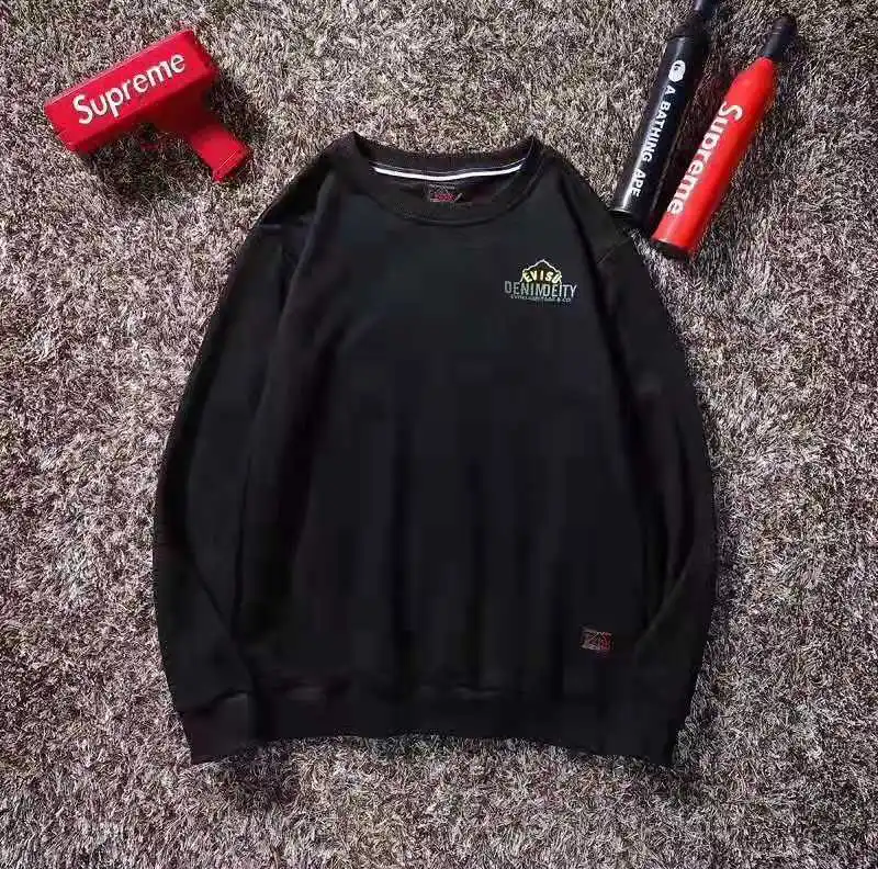 Evisu мужской свитер с круглым вырезом теплый дышащий модный хлопок Будда печать