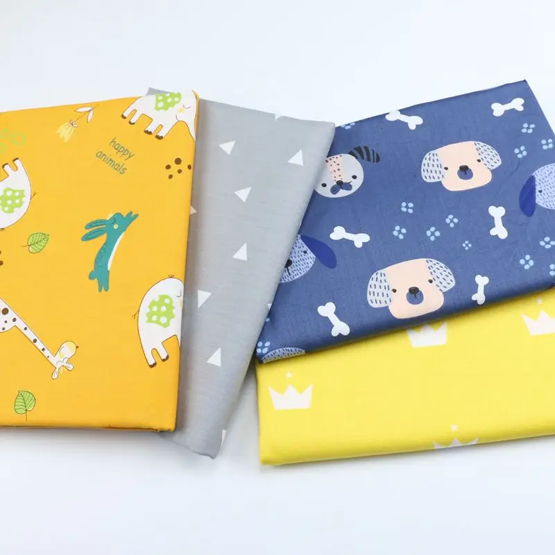 Жираф Щенок слон хлопок саржа ткань пэчворк ручная работа Сделай Сам шитье