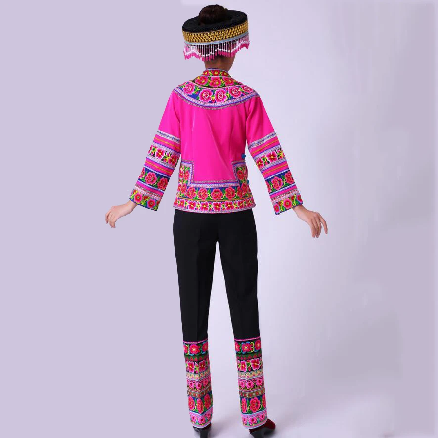 Женский костюм для танца Miao одежда сценического в античном стиле | Тематическая и