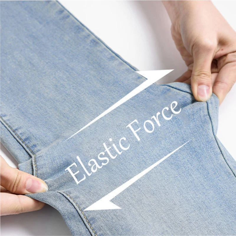 

Skinny Jeans High Waist Tight Elastic Fashion Spring New Leisure Slim Popular Denim Trousers Fitness Sexy All-match New Sheath