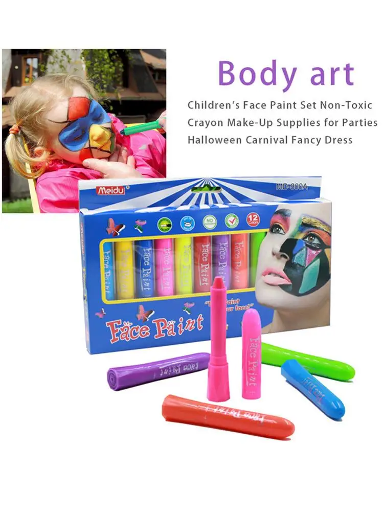 Детский набор с рисунком лица нетоксичный карандаш принадлежности для макияжа