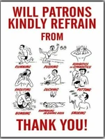 swimming pool rules refr retro metal tin sign poster plaque garage wall large