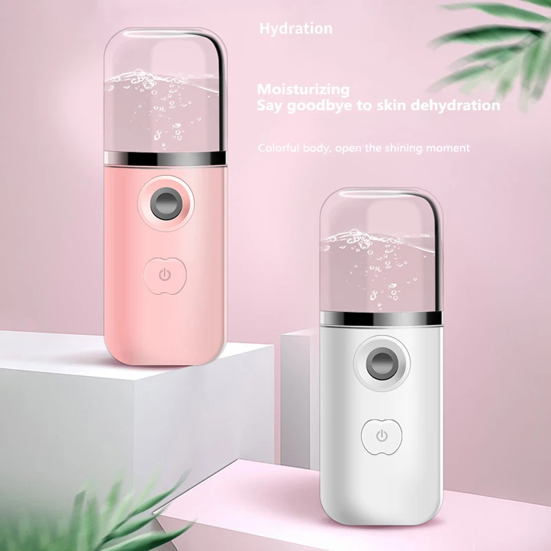 

30ml USB Charging Face Steam Humidifier Nebulizer Beauty Instrument Nano Mist Facial Mister Sprayer For Face Skin Care Supplies