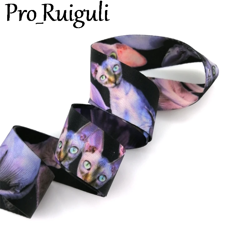 Сфинкс рисунок с котом шейный ремешок брелок мобильный телефон держатель значка