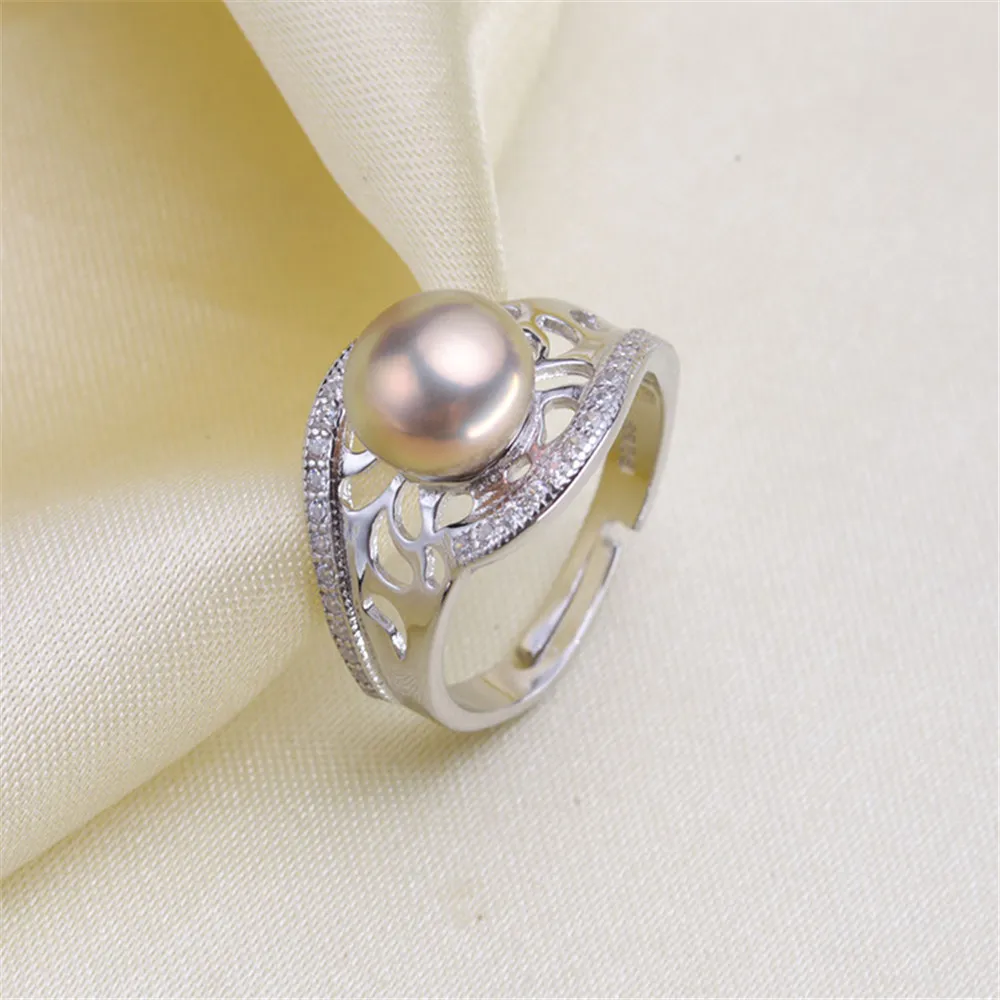 

Кольцо с жемчугом аксессуары регулируемый размер искусственное серебряное кольцо ювелирные изделия Сделай Сам без жемчуга