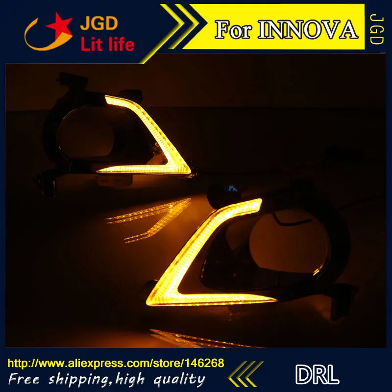 Бесплатная доставка! 12V 6000k светодиодный дневный ходовой светильник DRL для Toyota INNOVA
