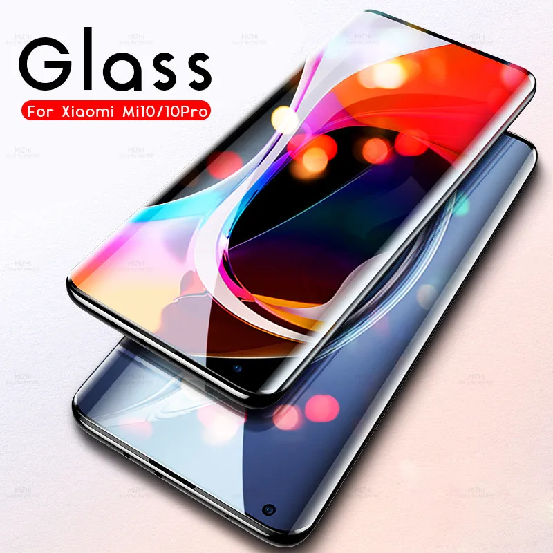 

100D Curved protective glass for xiaomi mi 10 pro 5g tempered glass on xiomi xaomi mi10 mi 10pro xiaomi10 screen protector film