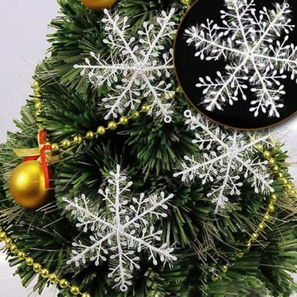 11cm Snowflake 30pcs Рождественская елка с блестящими звездами, Рождественский Декор, орнамент, верхушка на дереве, рождественские принадлежности, креативная Рождественская елка - Цвет: 11cm Snowflake 30pcs