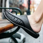 Мужские слипоны из ЭВА, повседневная обувь для прогулок, мужские полутапочки, удобные мягкие тапочки, 2021, Newhn87