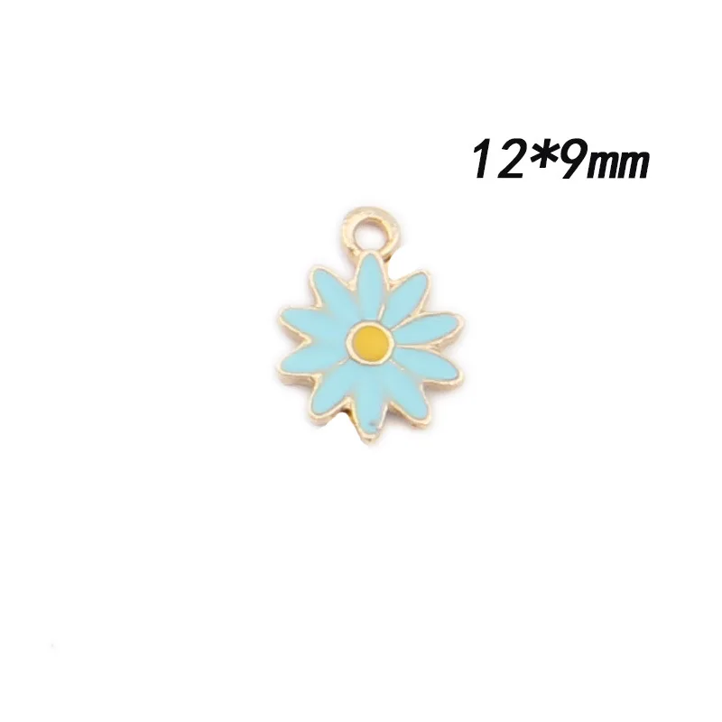 

10 шт./лот 12*9 мм очаровательные эмалированные подвески в форме цветка золотого цвета ручной работы для изготовления ювелирных изделий своим...