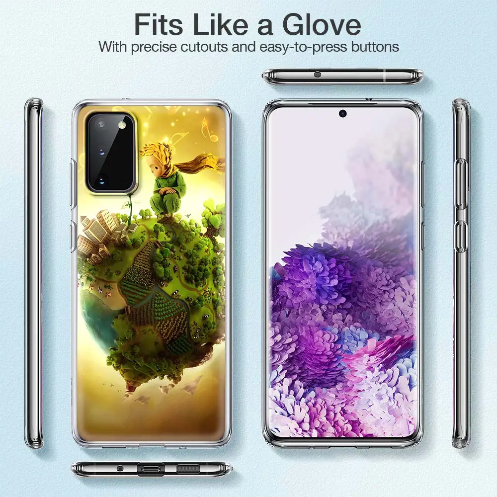 

The Little Prince And Fox Case for Samsung Galaxy S20 FE Note 20 Ultra 9 8 10 S10 5G S9 S8 Plus S7 Edge Black Soft Phone Cover